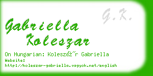 gabriella koleszar business card